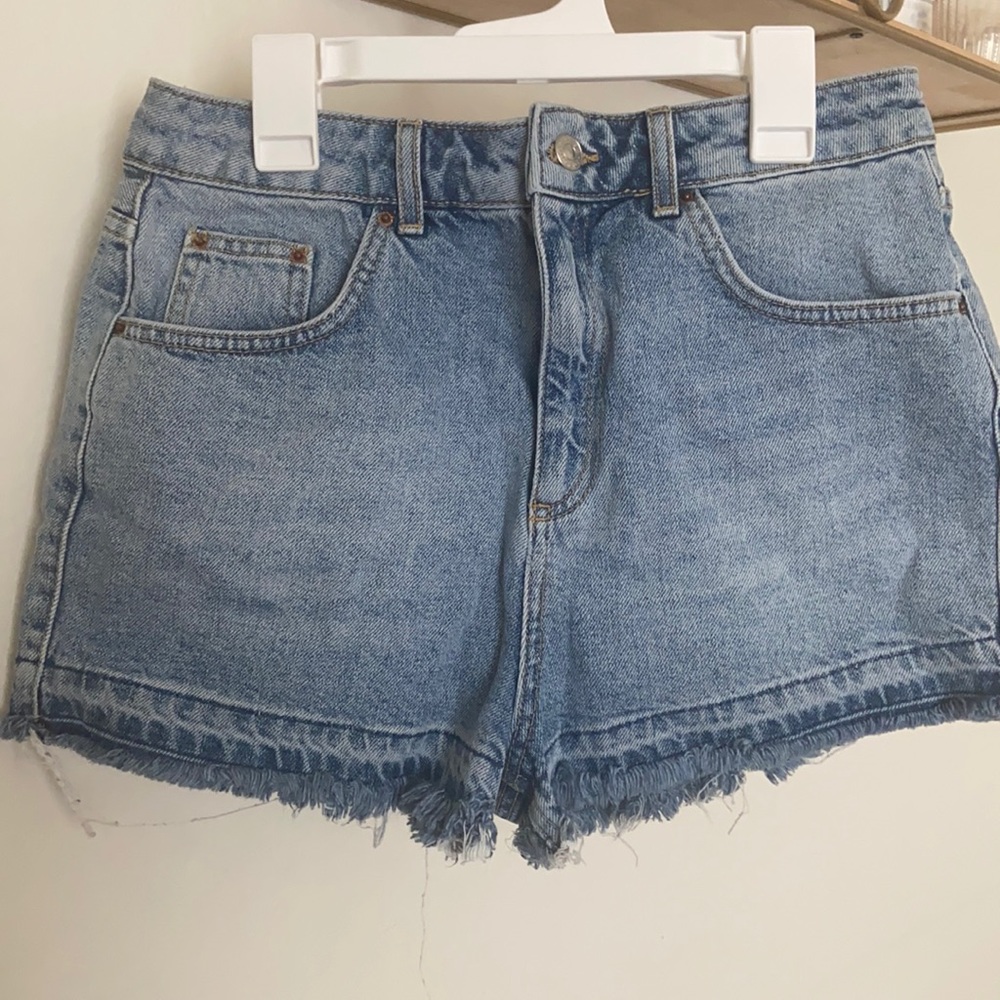 TopShop denim “moto mom” ombré shirts